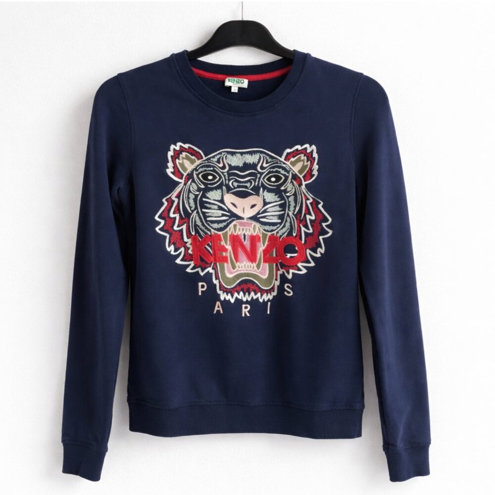 Kenzo Paris Navy Blue Tiger Sweatshirt S